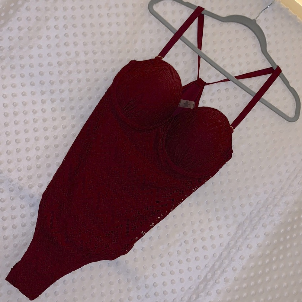 One piece bathing suit w/ removable straps